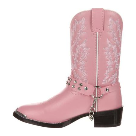 Durango® Youth Girl's Pink  Pull On Western Boots BT668