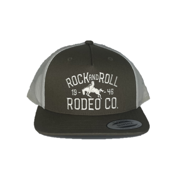 Rock & Roll Denim 1946 Rodeo Co. Olive Green Trucker Hat BU40X03042