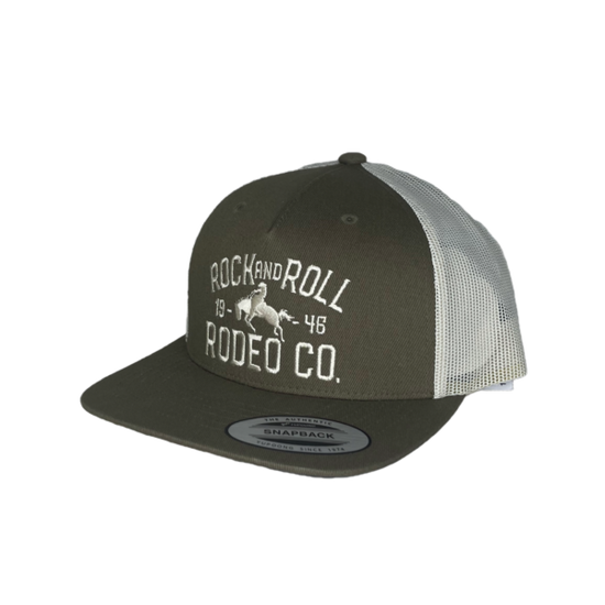 Rock & Roll Denim 1946 Rodeo Co. Olive Green Trucker Hat BU40X03042