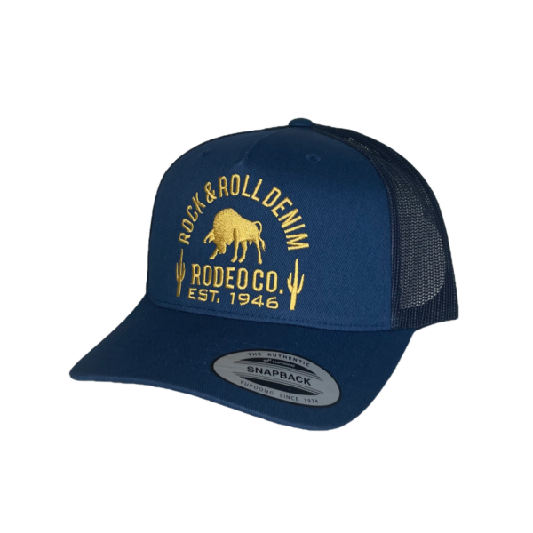 Rock & Roll Denim 1946 Rodeo Co. Navy Trucker Cap BU40X03043
