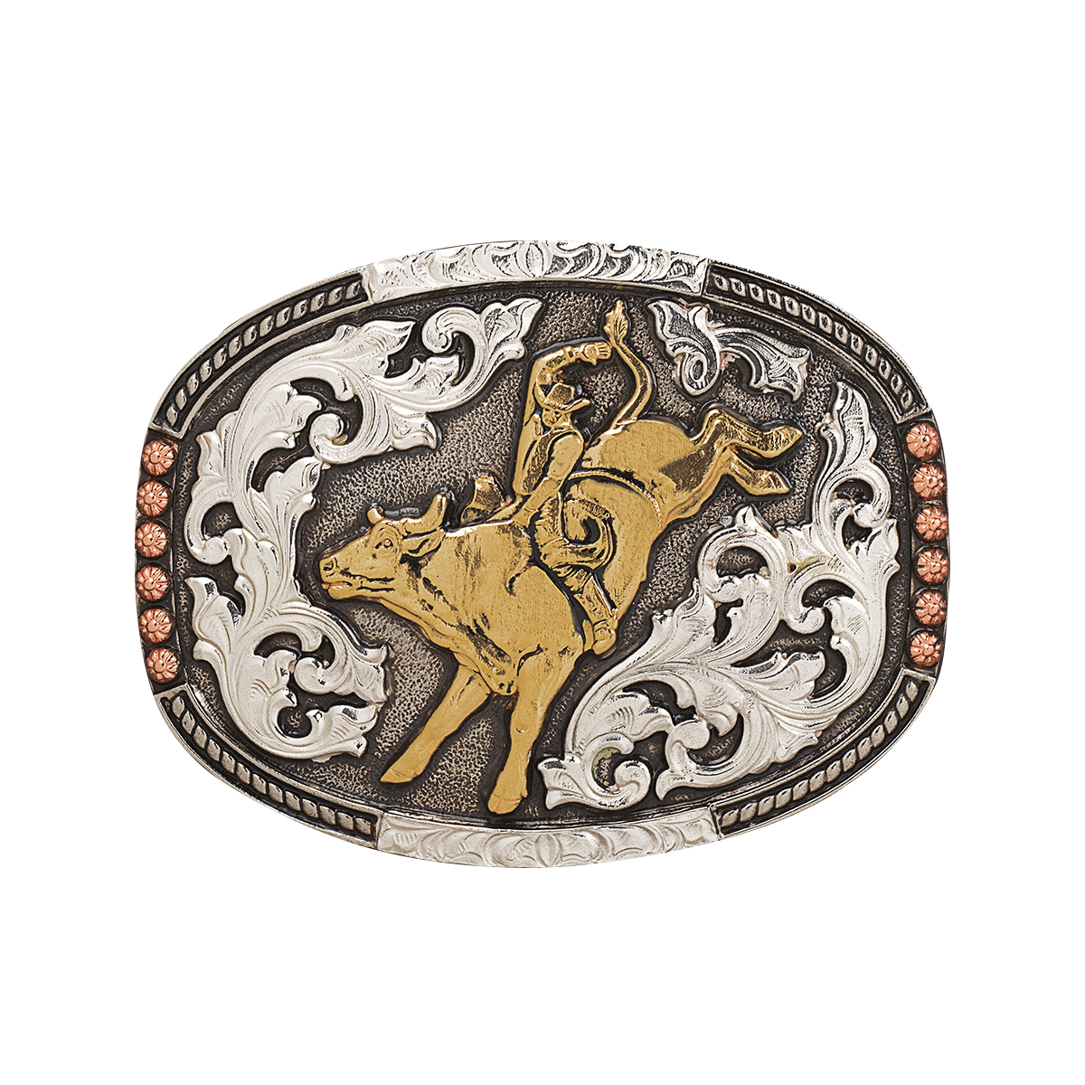 Load image into Gallery viewer, Crumine Men&amp;#39;s Tricolored Bull Ride Buckle C1001702
