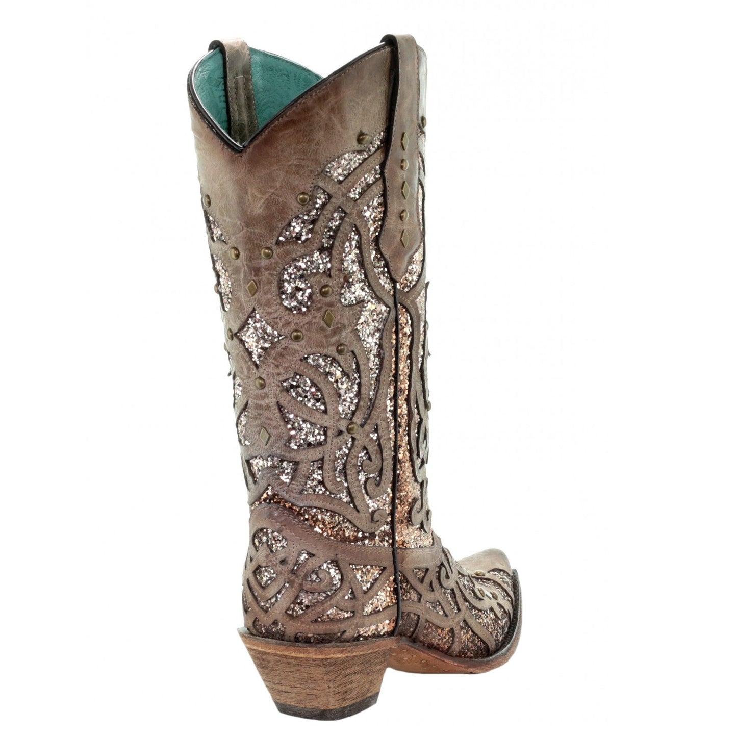 Corral Ladies Orix Glitter Inlay and Studded Western Boots C3331 - Wild West Boot Store