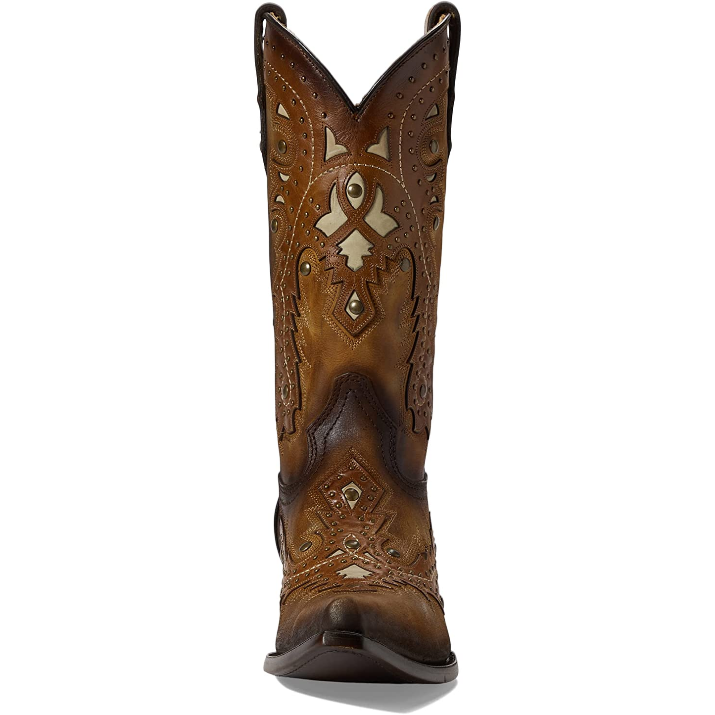 Corral Men's Embroidered Studded Honey Brown Western Boots C3846