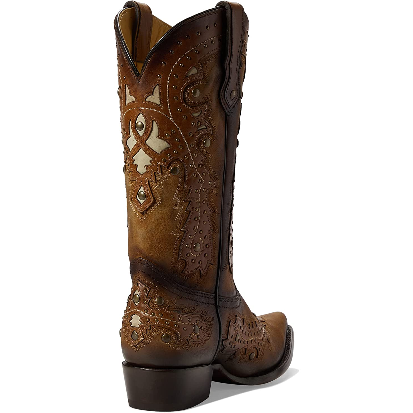 Corral Men's Embroidered Studded Honey Brown Western Boots C3846