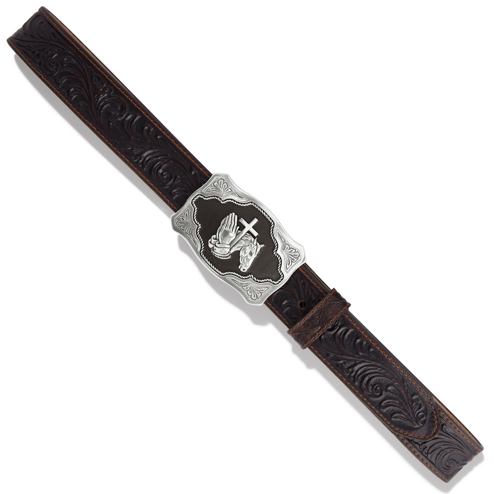 Tony Lama® Men's Floral Faith Brown Leather Belt C42795