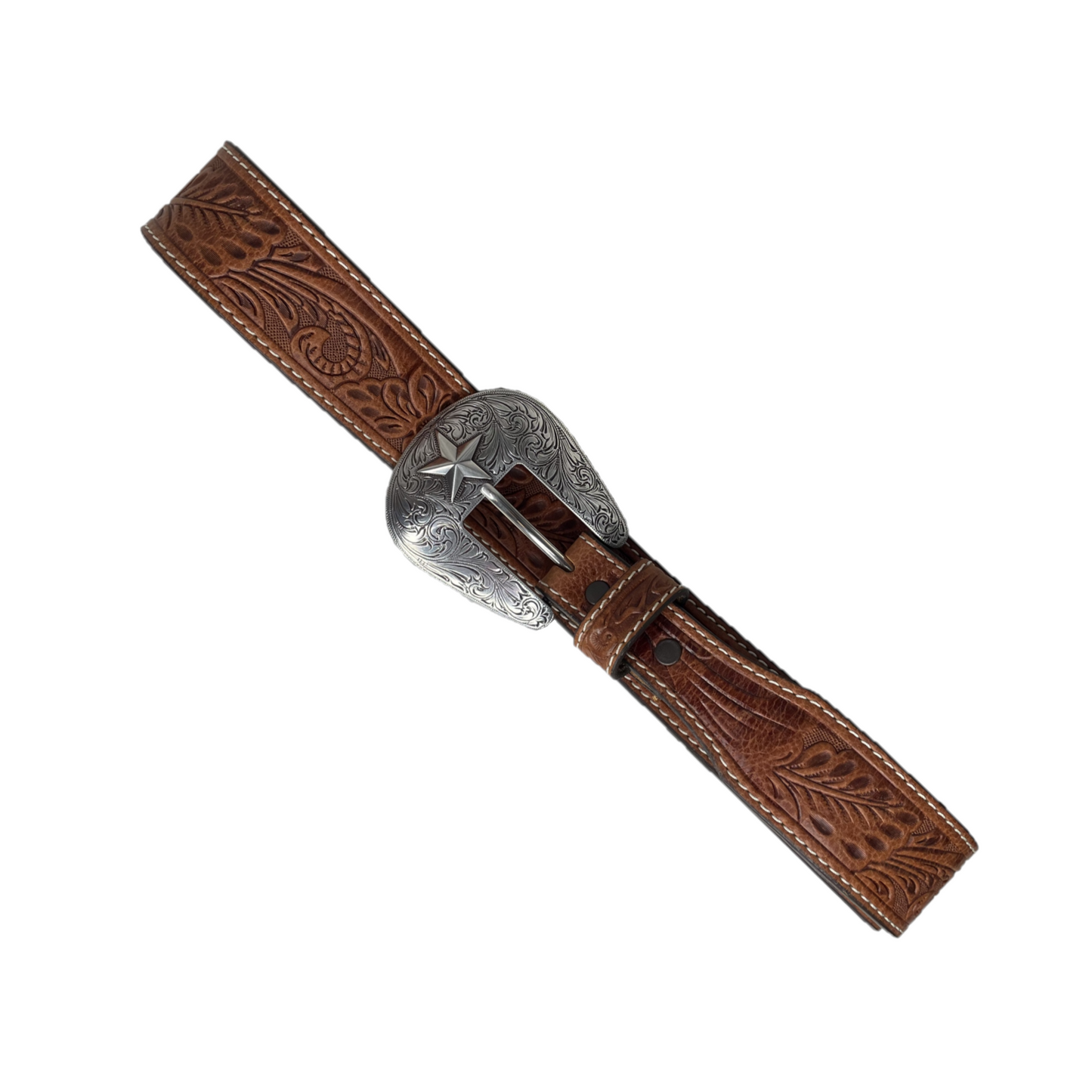 Tony Lama® Men's Austin Floral Tooled Tan Leather Belt C42804