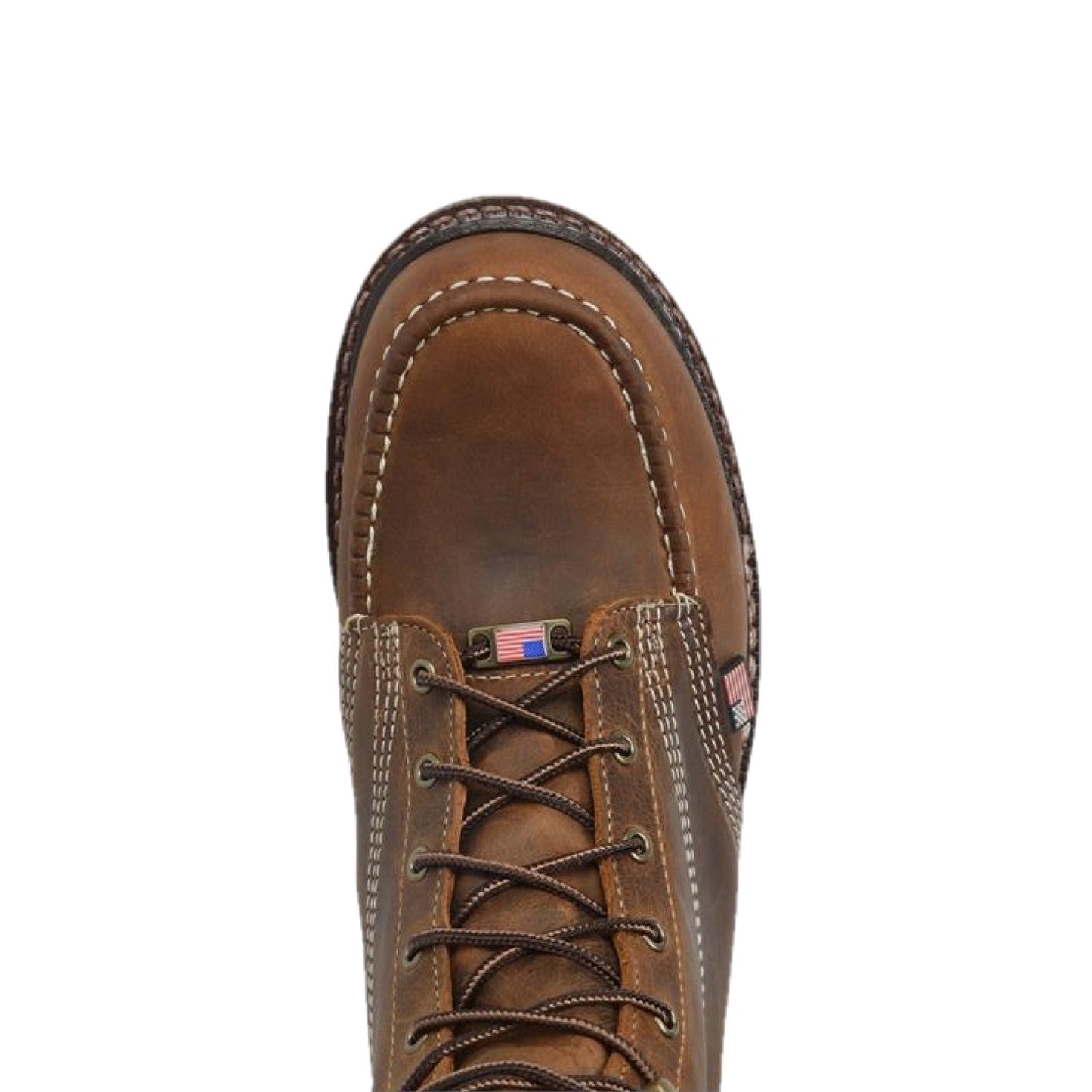 Carolina® Men's Dark Brown Domestic Moc Toe Wedge Work Boots CA8012
