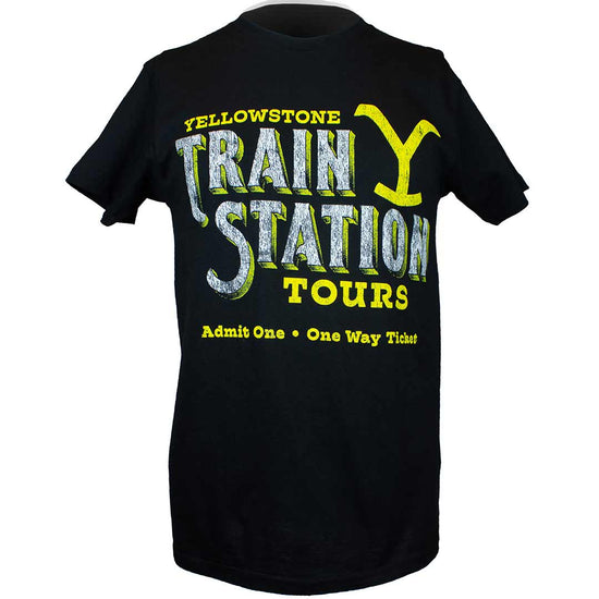 Yellowstone® Men's Train Station Short Sleeve Black T-Shirt 66-301-93