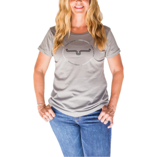 Kimes Ranch® Ladies Circular Repeat Charcoal T-Shirt CIRC-CH