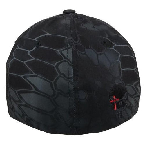 Hooey Men's Chris Kyle Red Embroidered Logo Black Flexfit Hat CK020