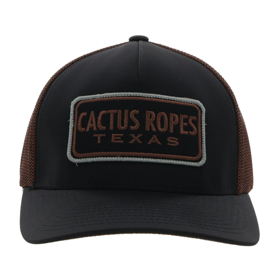 Hooey® Men's Cactus Ropes 5-panel Black & Brown Flexfit Cap CR085