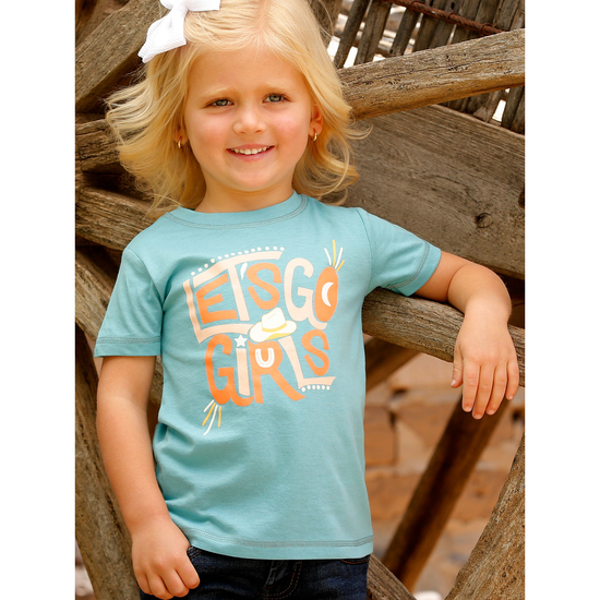 Cruel Denim® Toddler Girls "Lets Go Girls" Blue Graphic T-Shirt CTT6851028