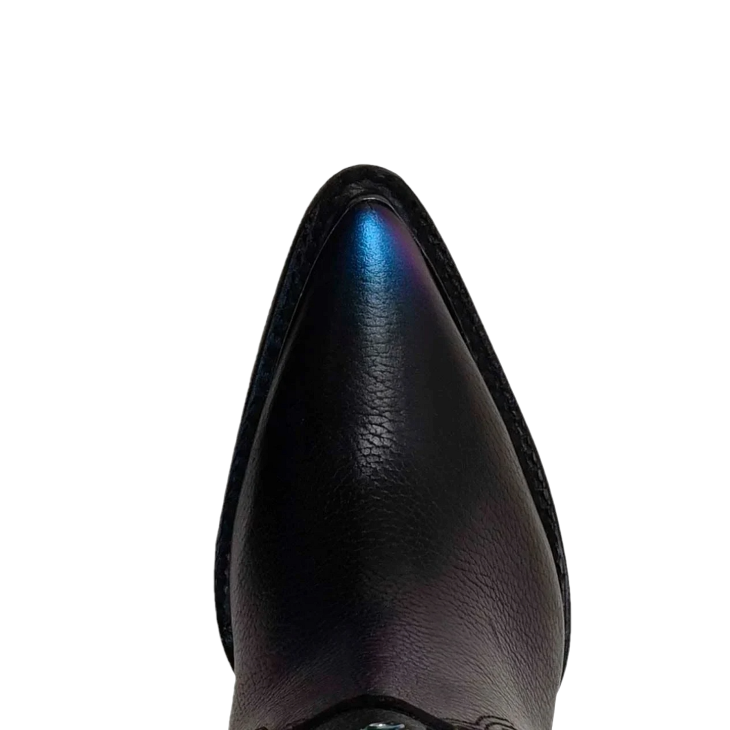 Cuadra Ladies Studded & Embroidered Black Pointed Toe Boots CU727