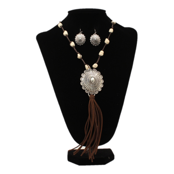 M&F® Silver Strike Flora Concho White Stone Jewelry Set D450020902
