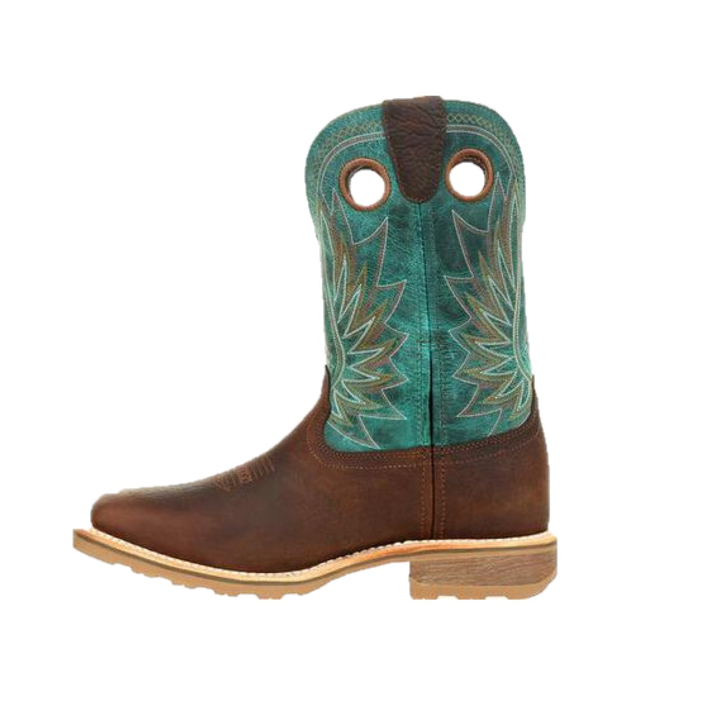 Durango® Men's Maverick Ranger Brown & Turquoise Square Toe Boots DDB0300