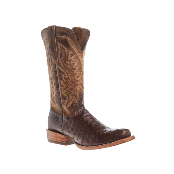 Durango Men's Brown 13" Ostrich Leather Western Boots DDB0463