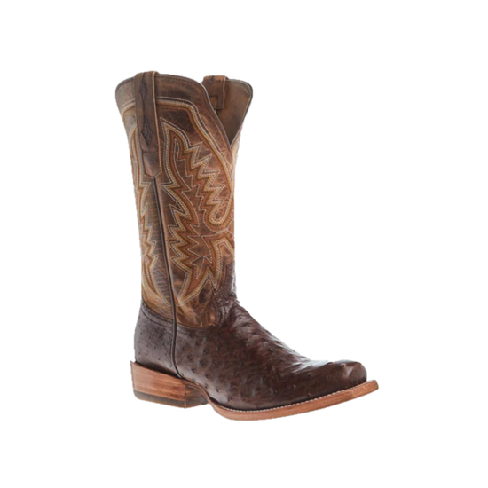 Durango Men's Brown 13" Ostrich Leather Western Boots DDB0463