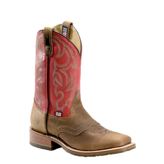 Double H Men's Boot Ranger Brown & Red Square Toe Boots DH3556