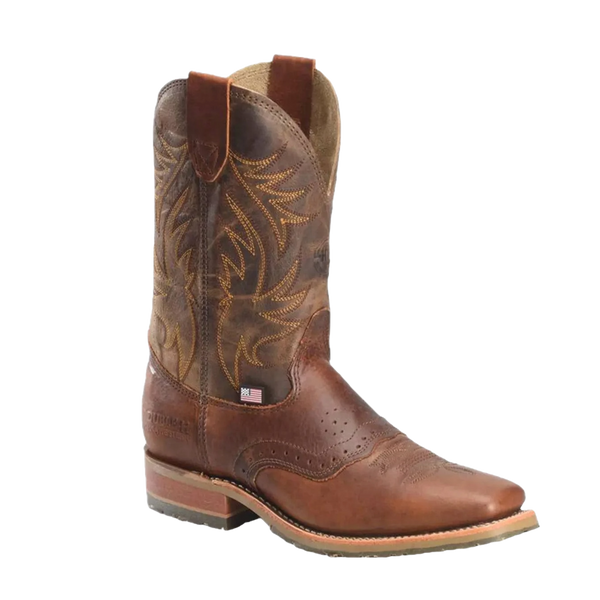 Double Tuff Brown Leather Cowboy Boots Buy Double-H DH1552 Boots – Tough Cowboy Look - Hewlett & Dunn main image 2