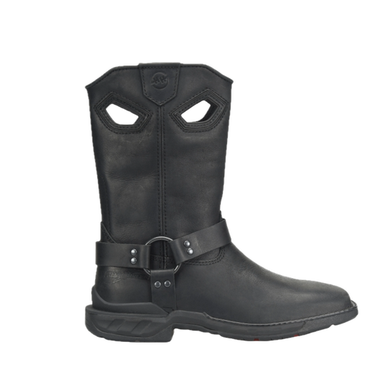 Double H® Men's Black 11" Wide Square Toe Harness Roper Boots DH5431