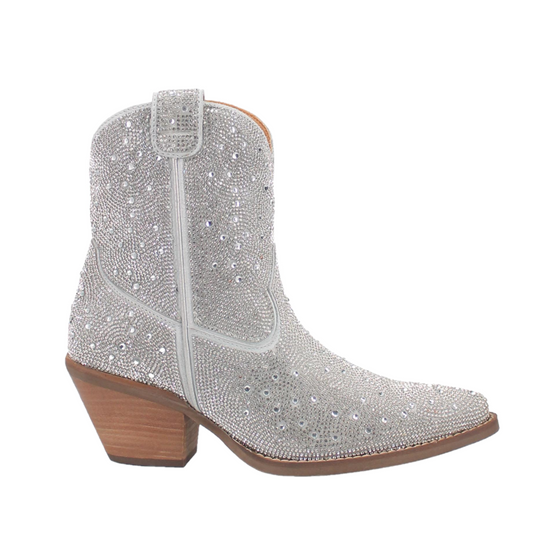 Dingo® Ladies  Cowgirl Silver Booties DI577-GY6