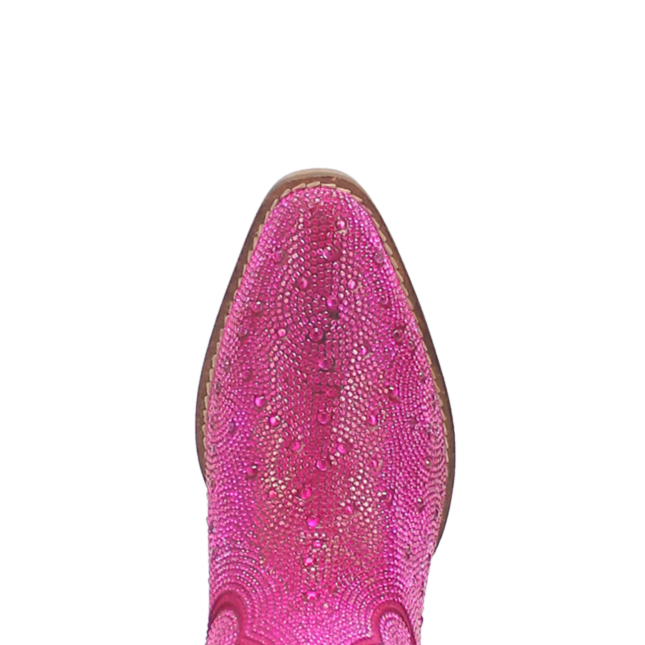 Dingo Ladies Rhinestone Cowgirl Fuchsia Booties DI577-PU6