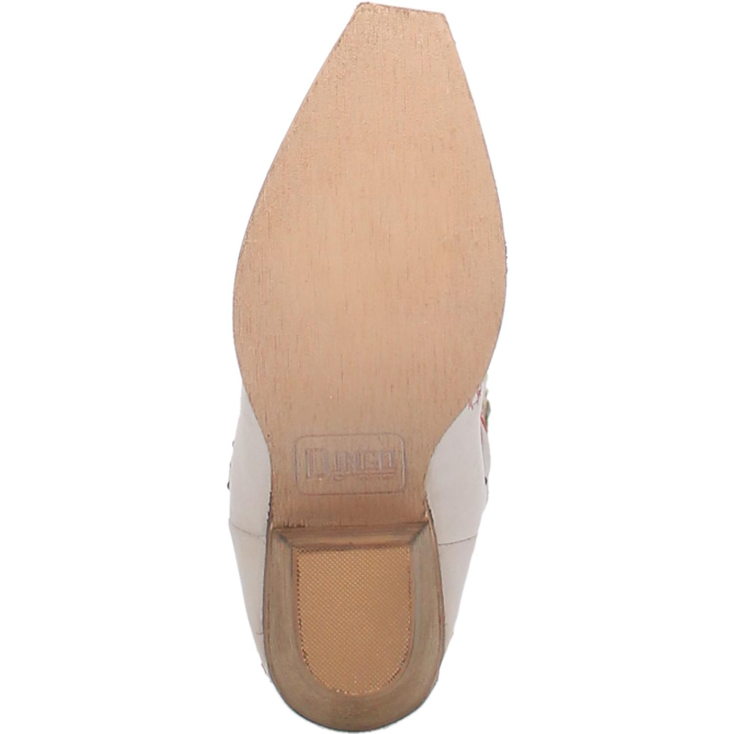 Dingo® Ladies Poppy White Western Floral Embroidered Boot DI732-WH