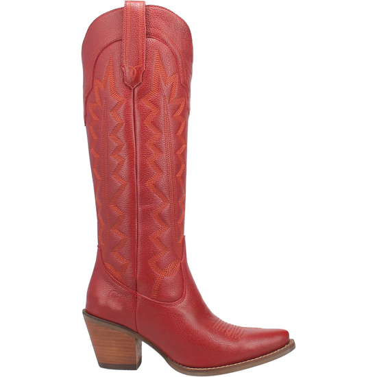 Dingo Ladies High Cotton 16" Western Red Leather Boots DI936-RD