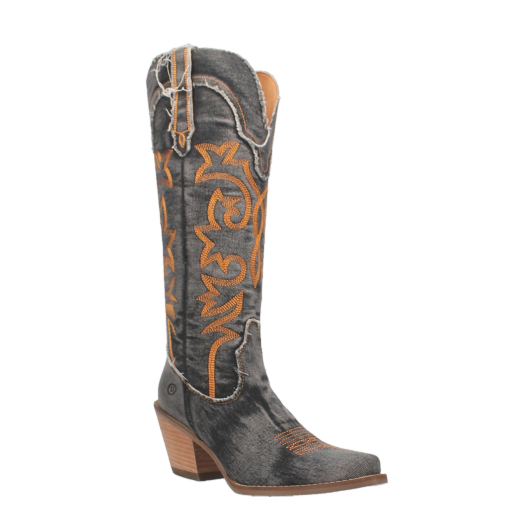 Dingo Ladies Texas Tornado Black Tall Western Boots DI943-BK