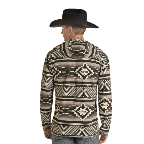 Powder River Men's Aztec Printed Black Pullover DM91C01820-01