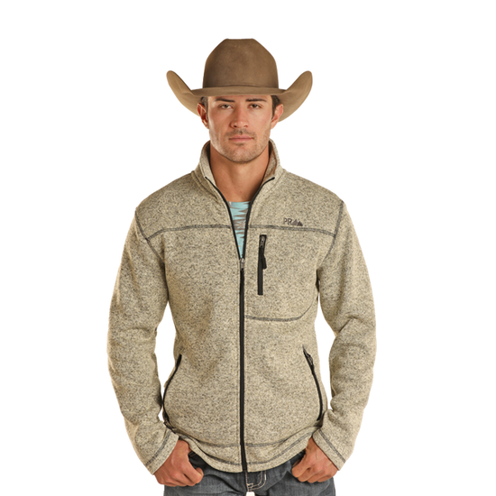 Powder River Outfitters Men's Knit Melange Natural Jacket DM92C01485-12