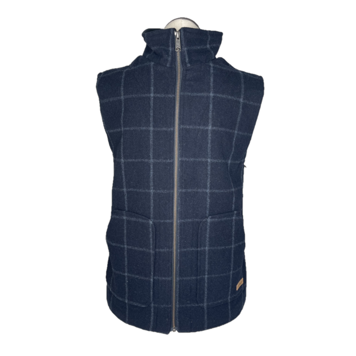Panhandle Men's Plaid Wool Indigo Blue Vest DM98C01465