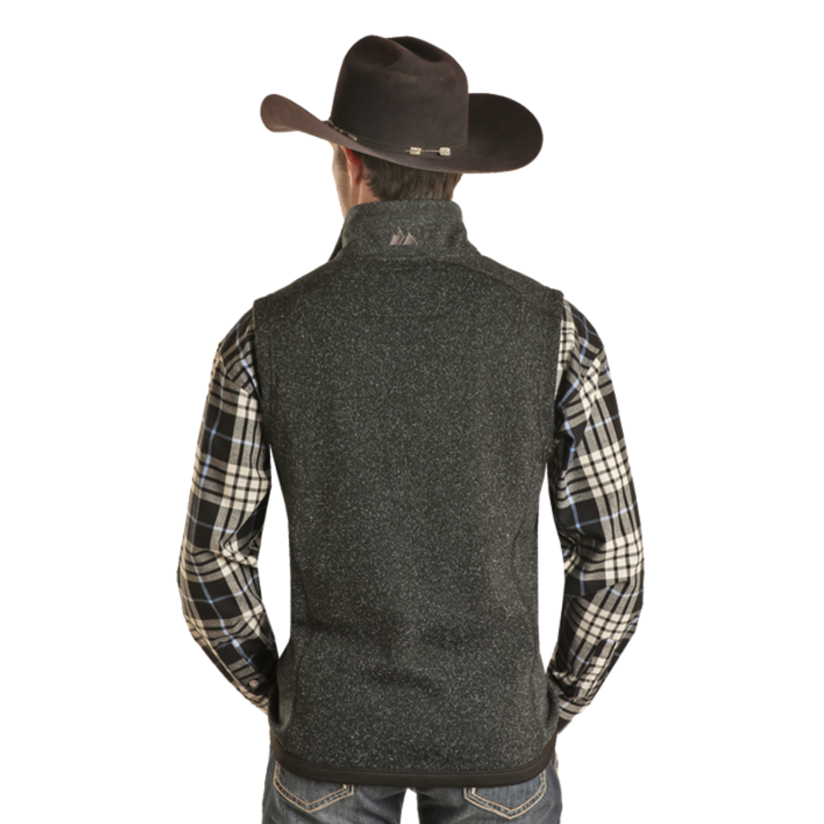 Powder River Outfitters Men's Knit Melange Black Vest DM98C01485-01