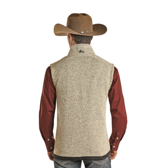 Powder River Outfitters Men's Knit Melange Natural Vest DM98C01485-12