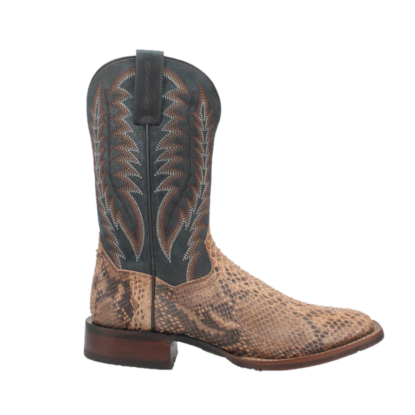Snakeskin top western boots