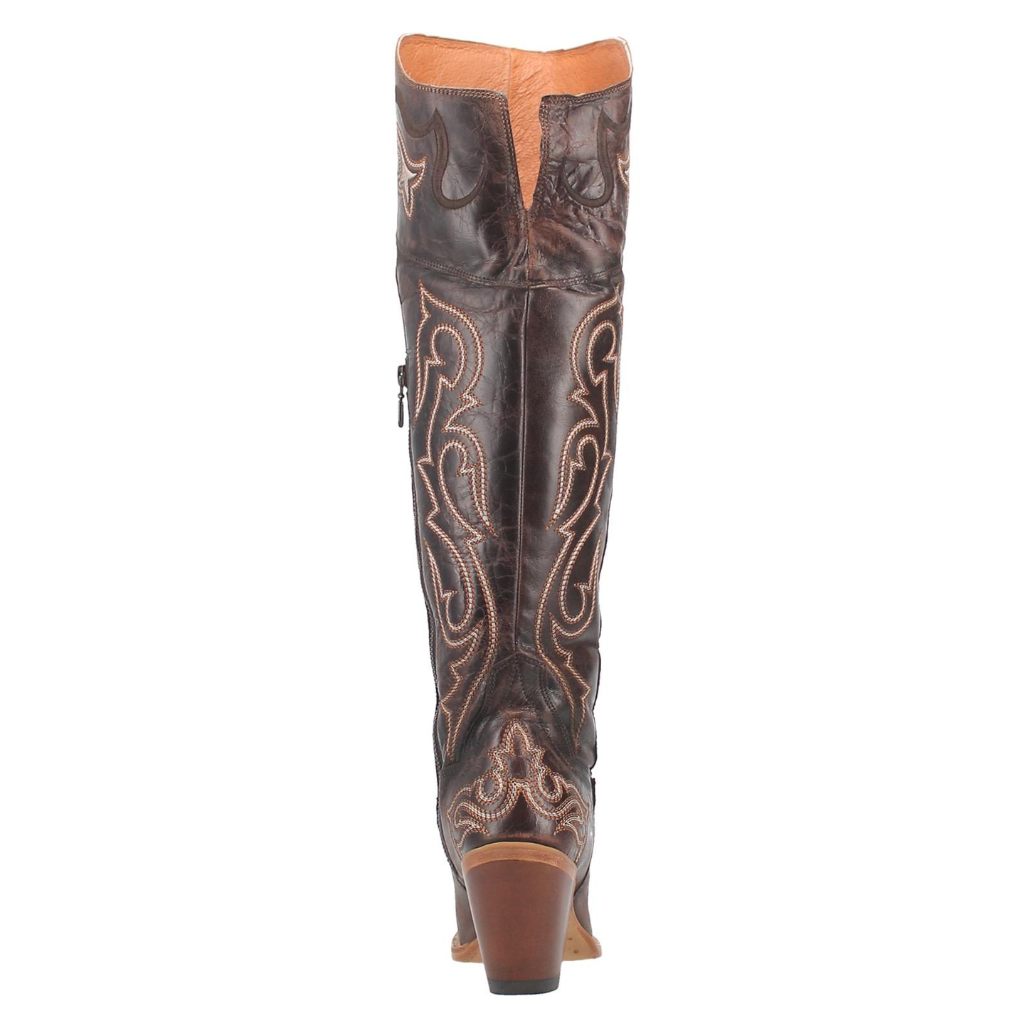 Dan Post® Ladies Kommotion Chocolate Snip Toe Tall Leather Boot DP4342