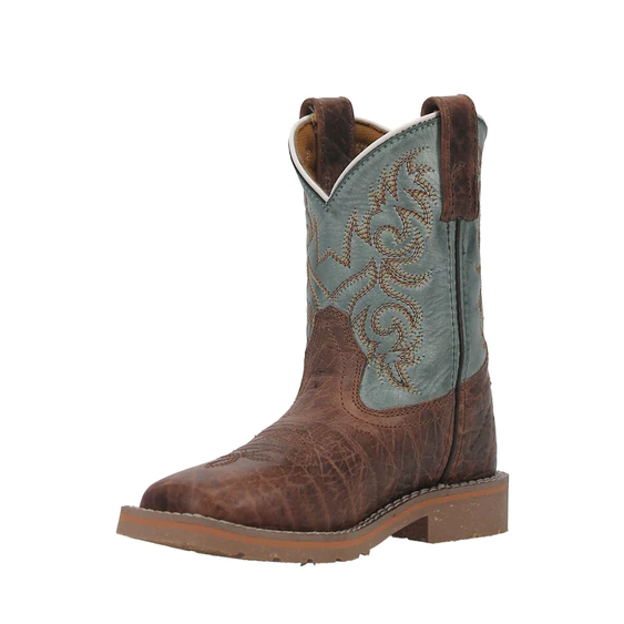 Dan Post® Youth Lil' Bisbee Brown & Blue Western Boots DPC3918