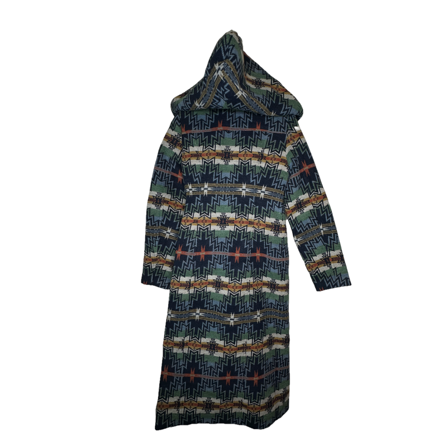Powder River Outfitters Ladies Aztec Long Wool Indigo Coat DW92C01497