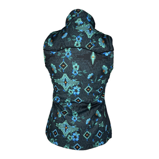 Powder River Outfitters Ladies Floral Aztec Printed Black Vest DW98C01508-01
