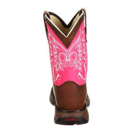Durango® Toddler Girl's Let Love Fly Pink & Brown Western Boot DWBT092