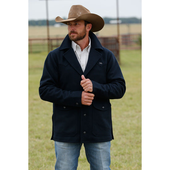 Load image into Gallery viewer, Miller Ranch By Cinch Men&amp;#39;s Navy Wool Ranch Jacket DWJ2008003
