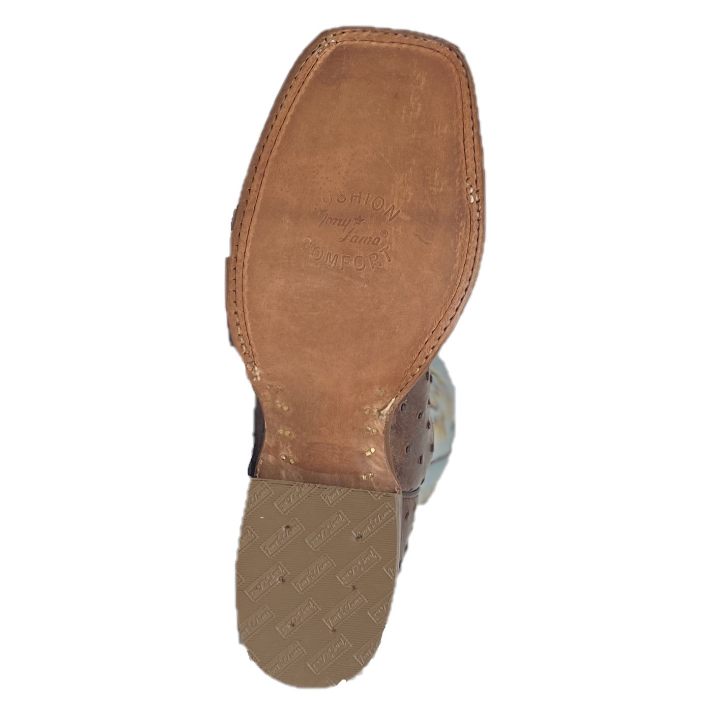 Los Altos Men's Blue Jean Ostrich Leg Western Cowboy Boots - Pointed J-Toe, Size D