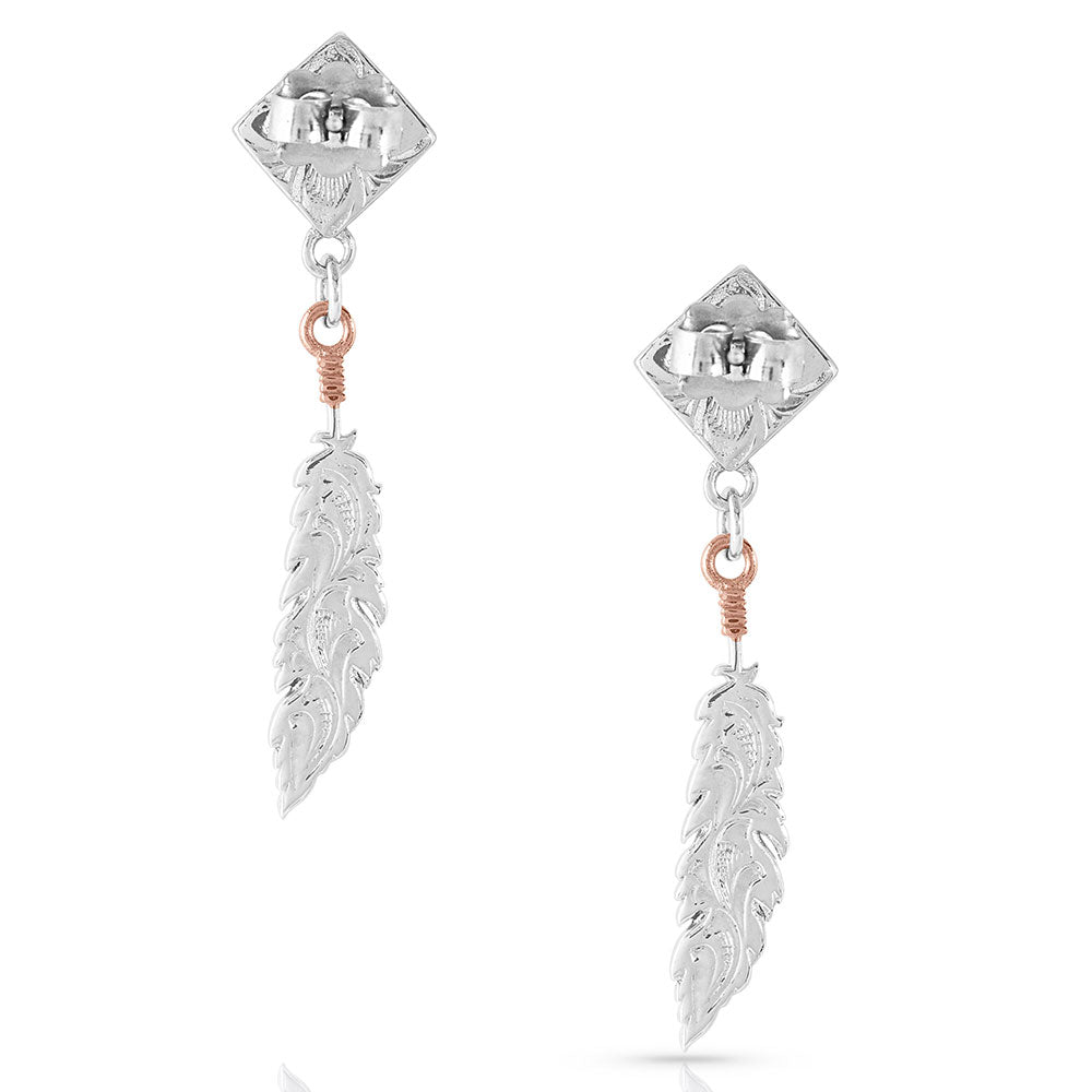 Montana Silversmiths Ladies American Legends Feather Earrings ER4823
