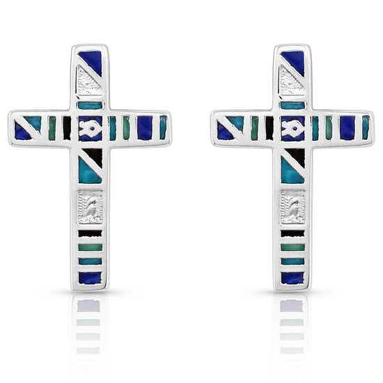 Montana Silversmiths® Legends Color Cross Earrings ER5094