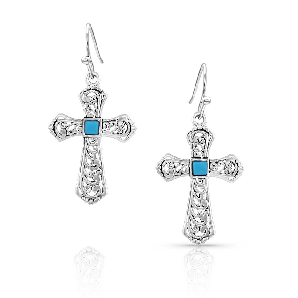Montana Silversmiths® Cathedral Silver Cross Earrings ER5125