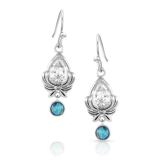 Montana Silversmiths® Western Zen Crystal Turquoise Earrings ER5386