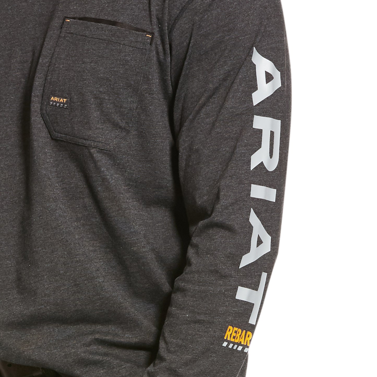 Ariat® Men's Rebar Workman Grey Long Sleeve Logo T-Shirt 10027815