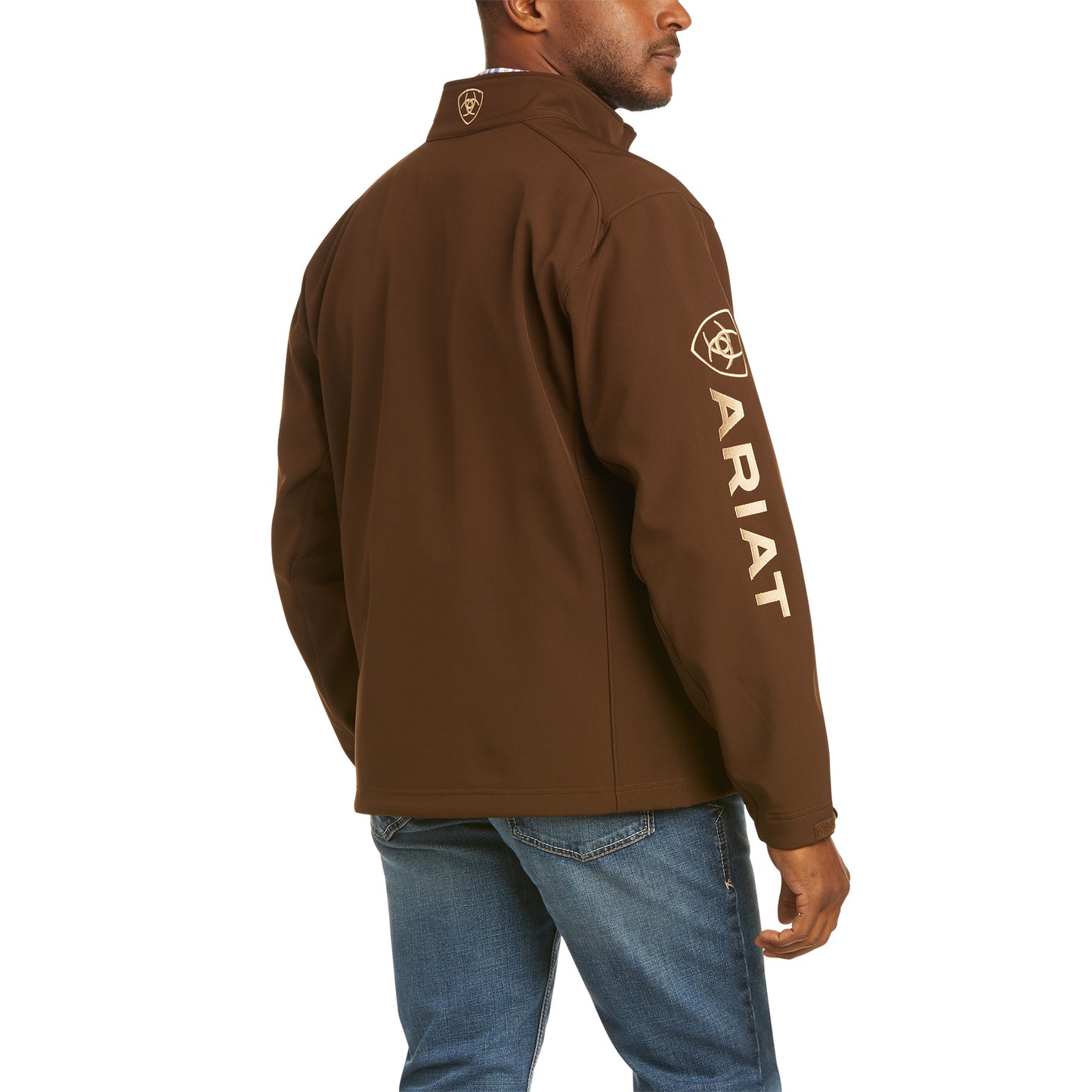 Ariat Men's Logo 2.0 Softshell Dark Brew & Tan Jacket 10035585