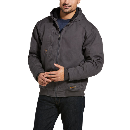 Ariat® Men's Rebar Washed DuraCanvas­™ Grey Insulated Jacket 10032995