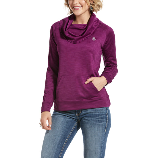 Ariat® Ladies Conquest Cowl Neck Imperical Violet Sweatshirt 10032856